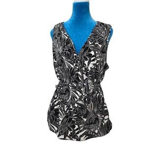 White House Black Market Sleeveless Paisley Womens Top Size XL